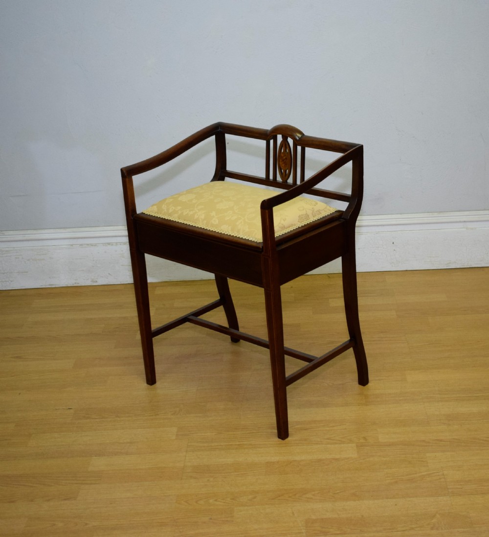 Edwardian Inlaid Piano Stool View VII