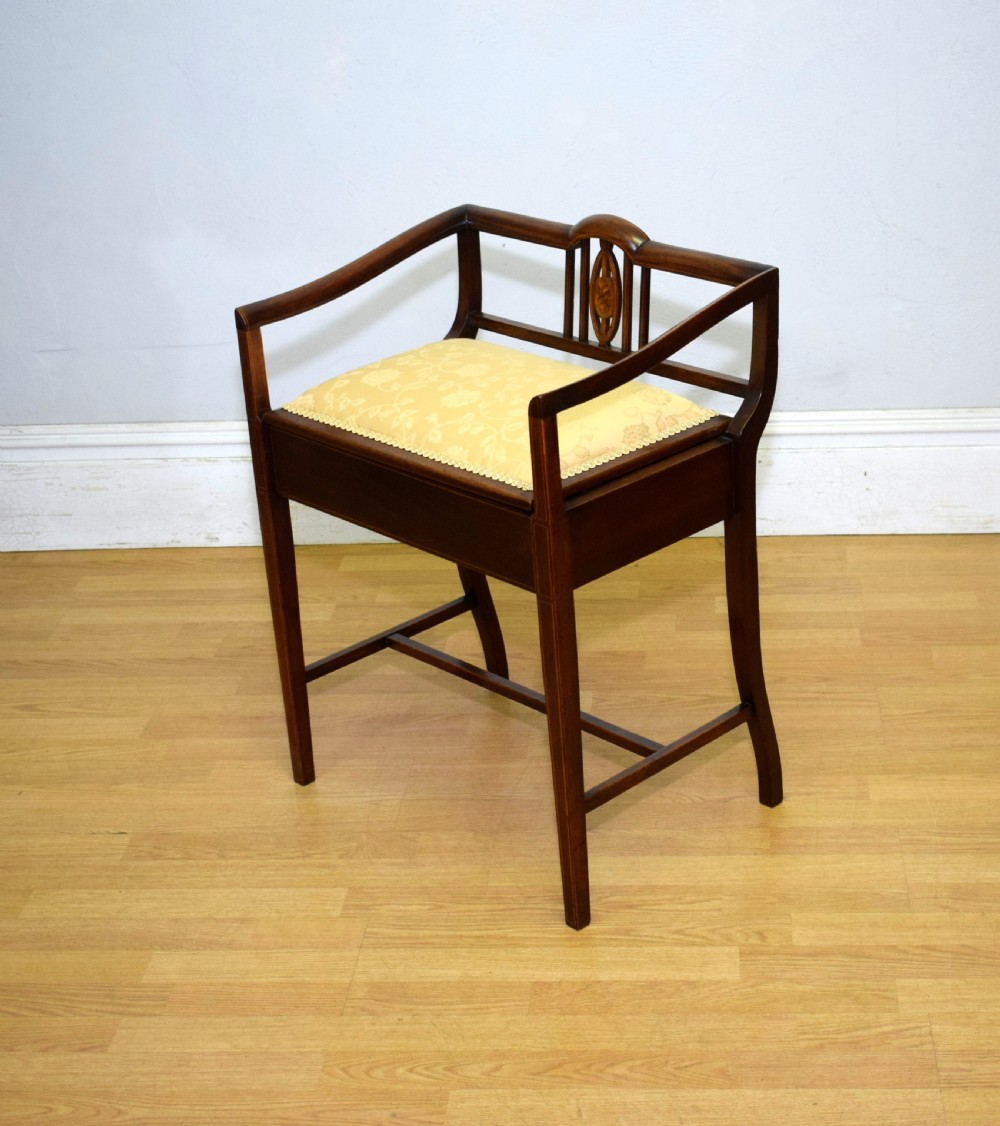 Edwardian Inlaid Piano Stool View VIII