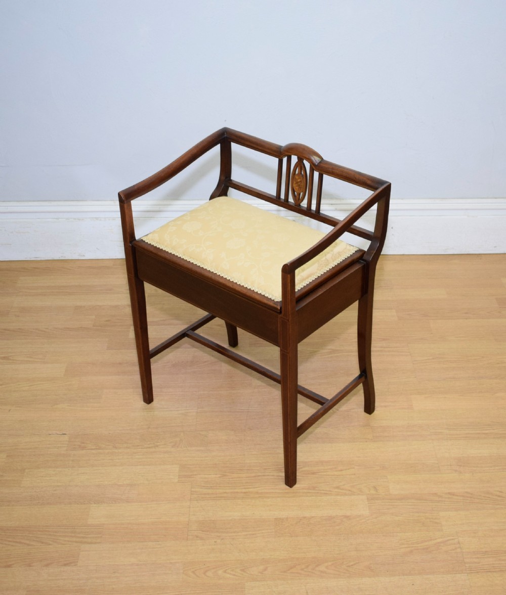 Edwardian Inlaid Piano Stool View X