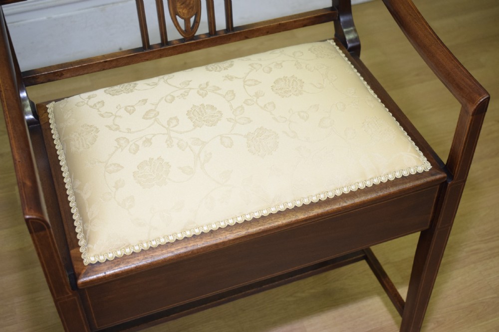Edwardian Inlaid Piano Stool View XII