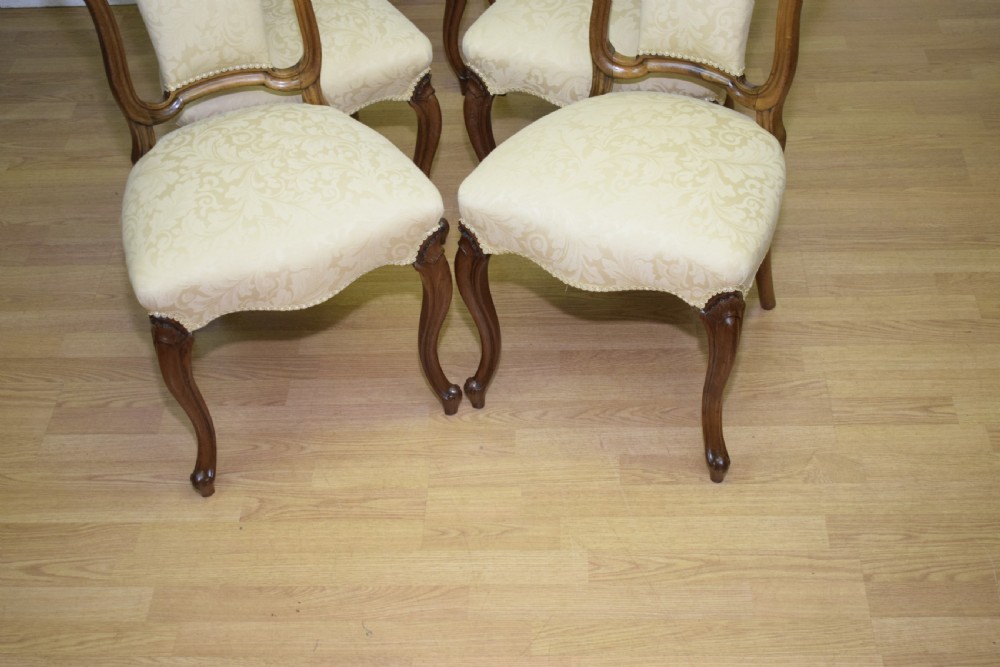 Antique Set of 6 Victorian Walnut Dining Chairs View VI