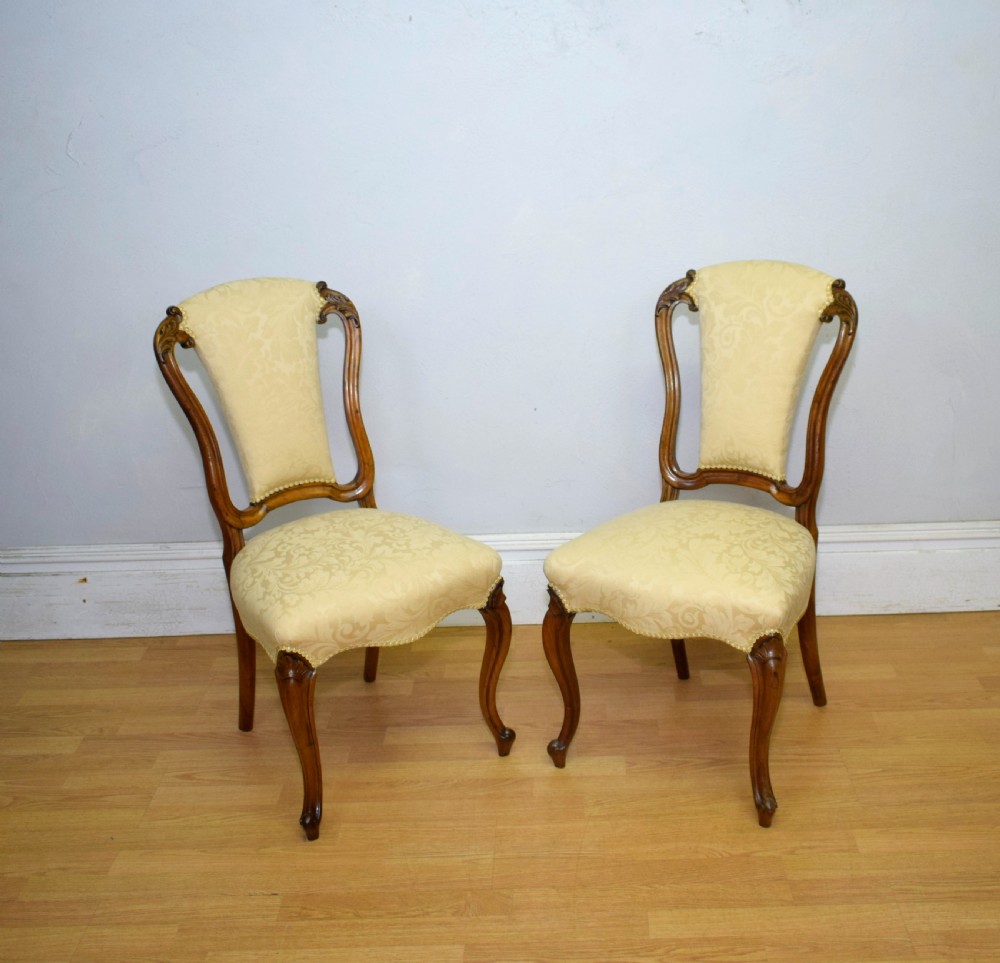 Antique Set of 6 Victorian Walnut Dining Chairs View XIII