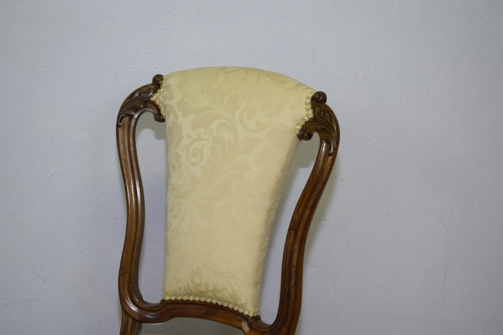 Antique Set of 6 Victorian Walnut Dining Chairs View XV