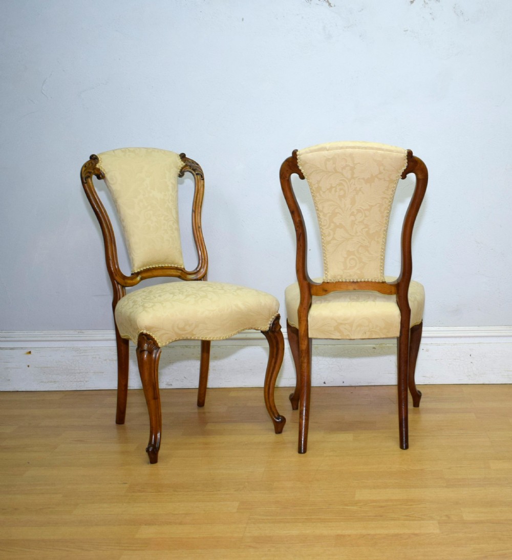 Antique Set of 6 Victorian Walnut Dining Chairs View XVII