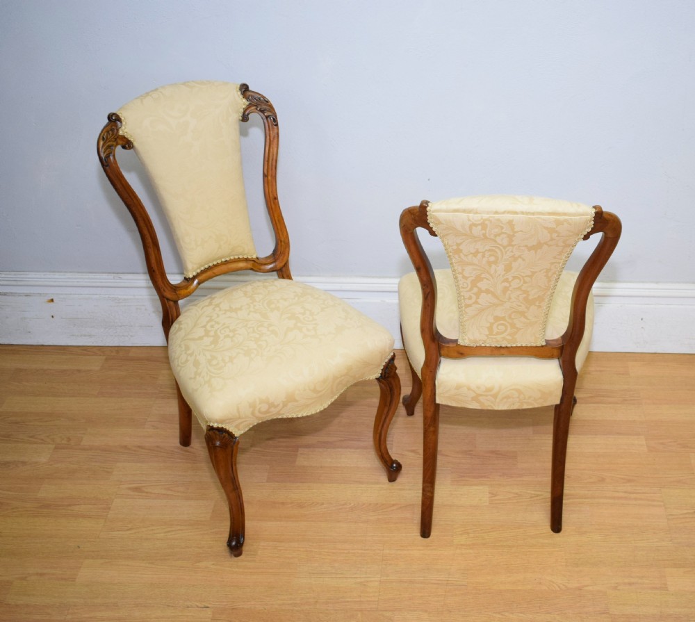 Antique Set of 6 Victorian Walnut Dining Chairs View XIX