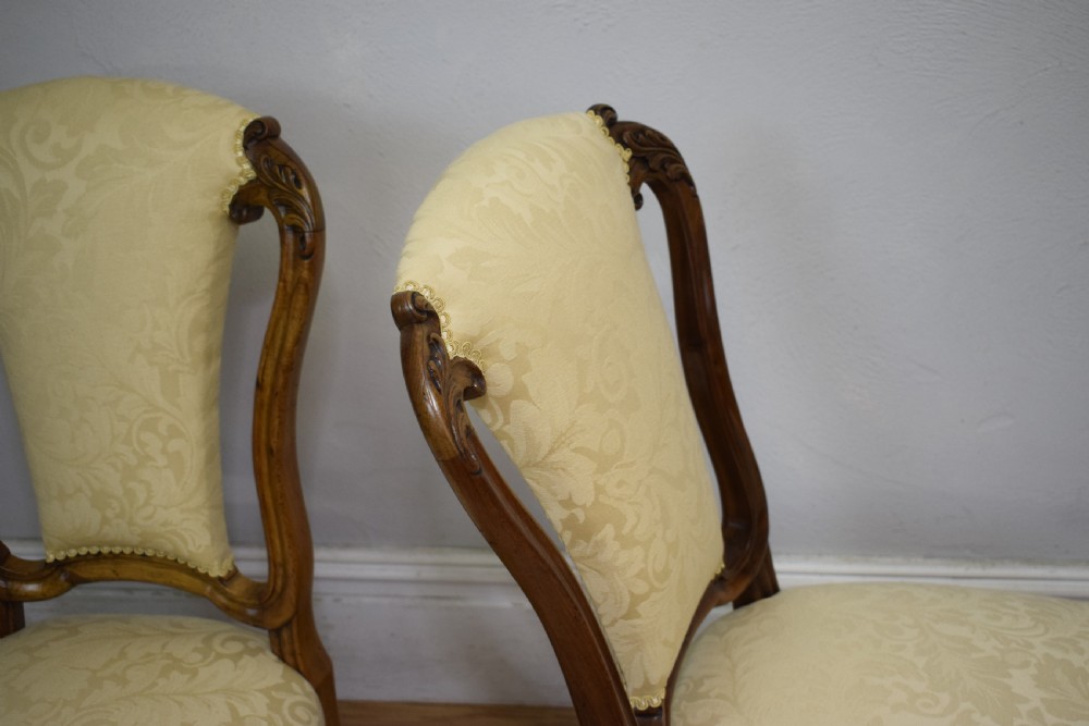 Antique Set of 6 Victorian Walnut Dining Chairs View XXII