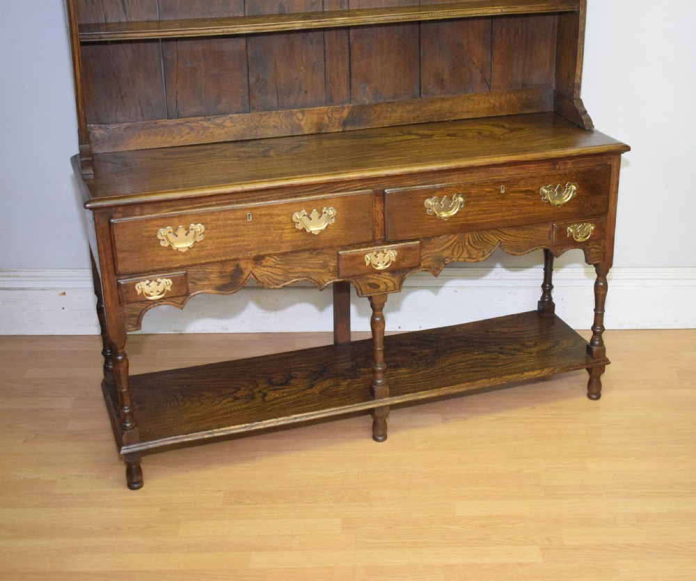 Early 20th Century Oak & Elm Dresser & Rack View XI