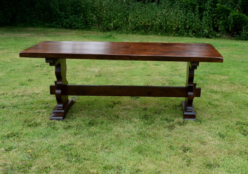 Early 20th Century Refectory Dining Table View VII