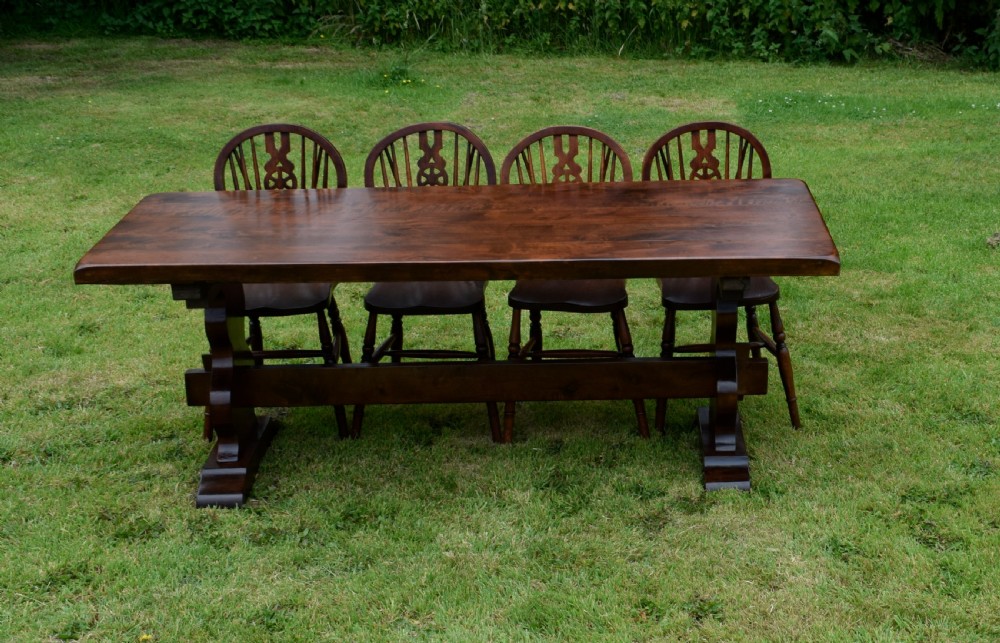 Early 20th Century Refectory Dining Table View XIV