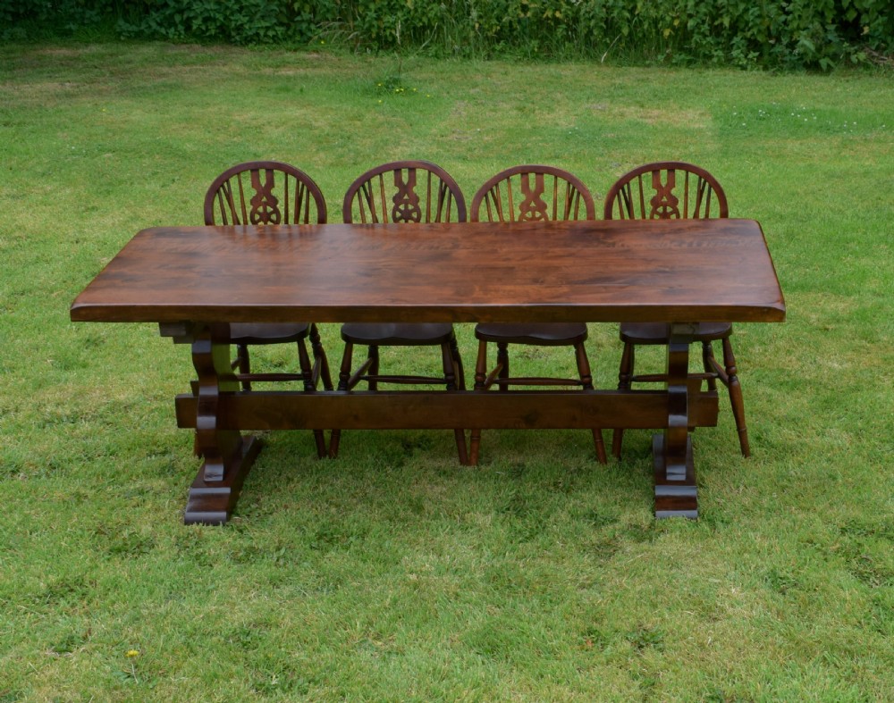 Early 20th Century Refectory Dining Table View XVI