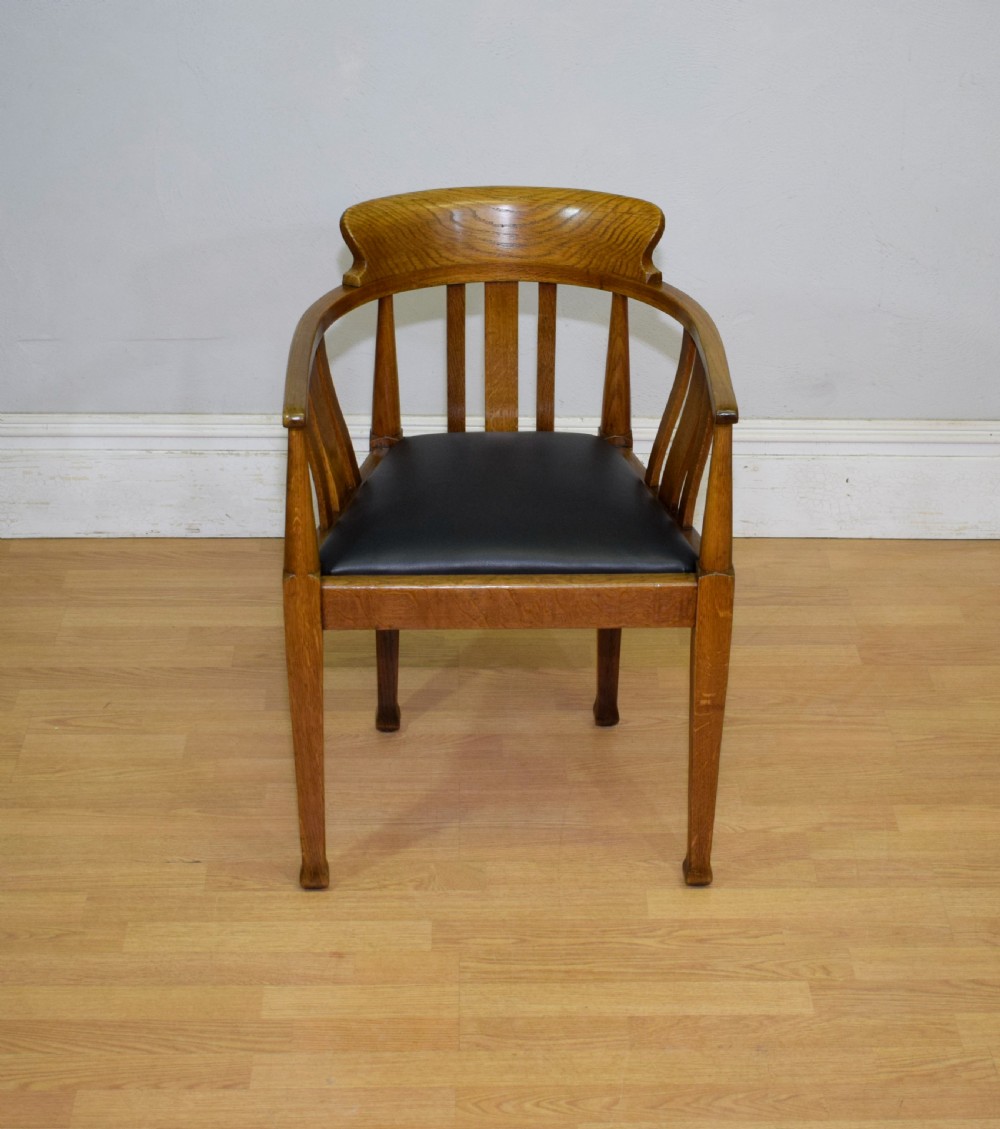 Victorian Oak Desk Chair View III