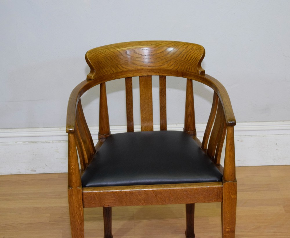 Victorian Oak Desk Chair View IV
