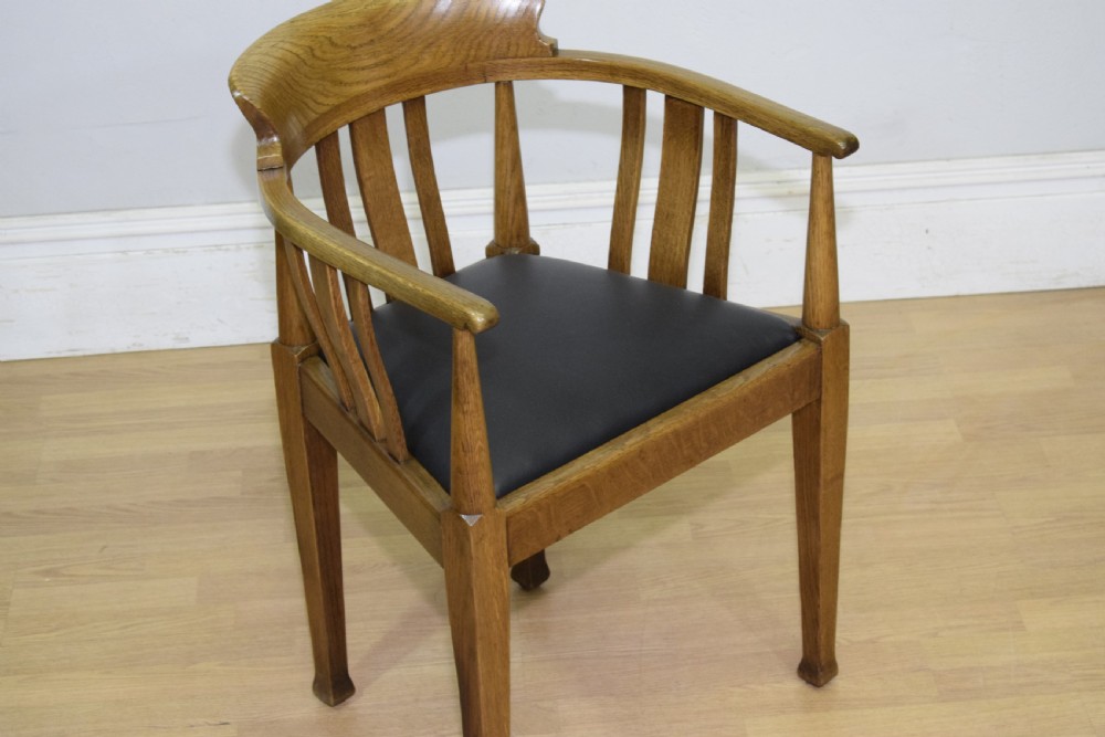 Victorian Oak Desk Chair View VIII