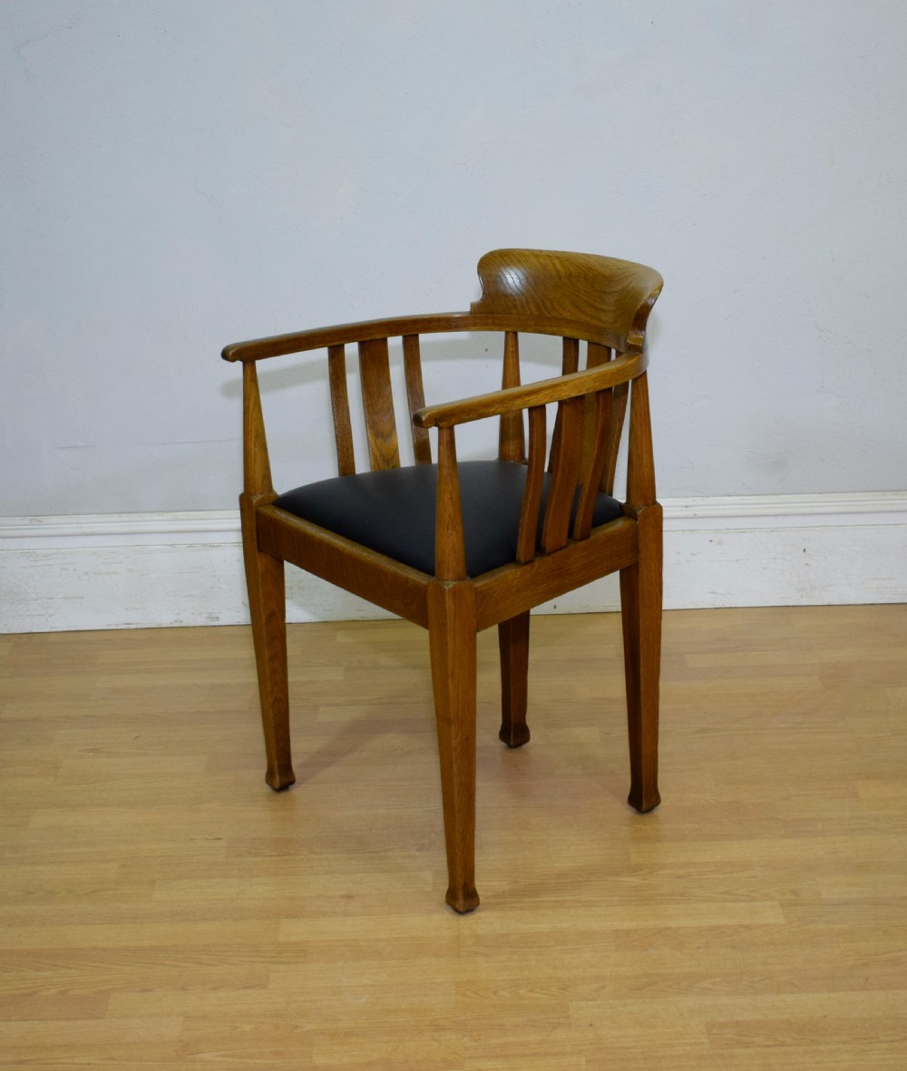 Victorian Oak Desk Chair View IX