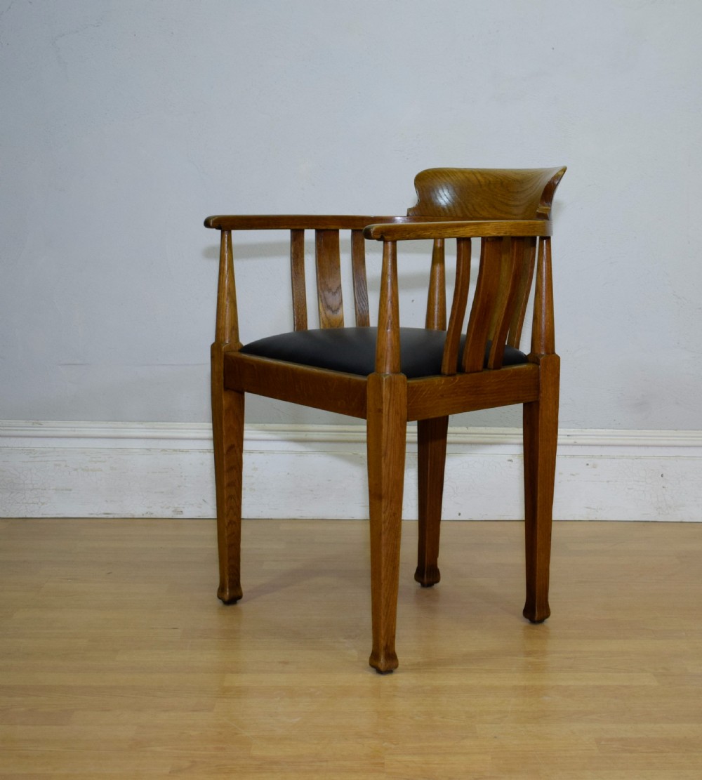 Victorian Oak Desk Chair View XII