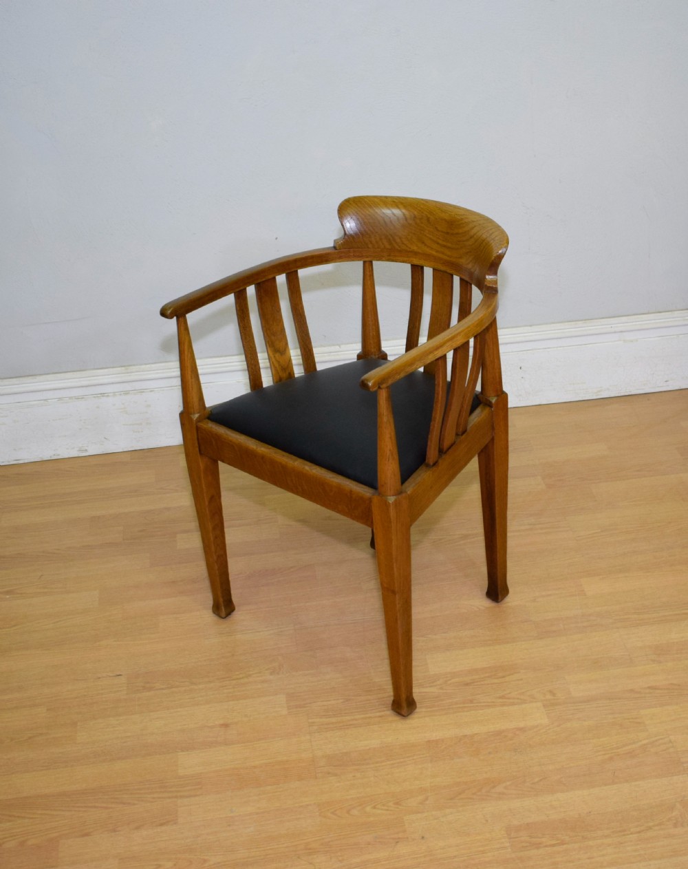 Victorian Oak Desk Chair View XIV