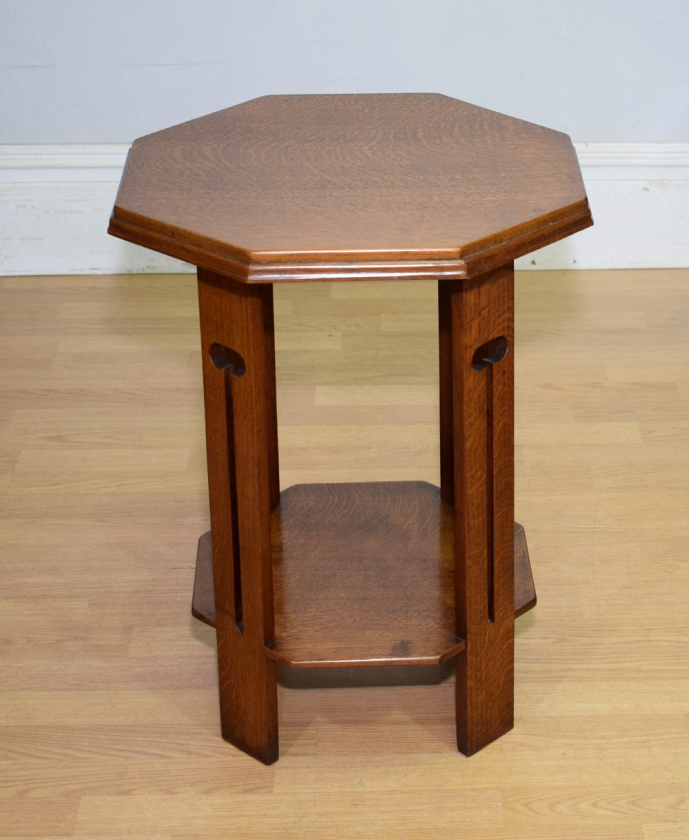 Arts & Crafts Oak Side Table View IV