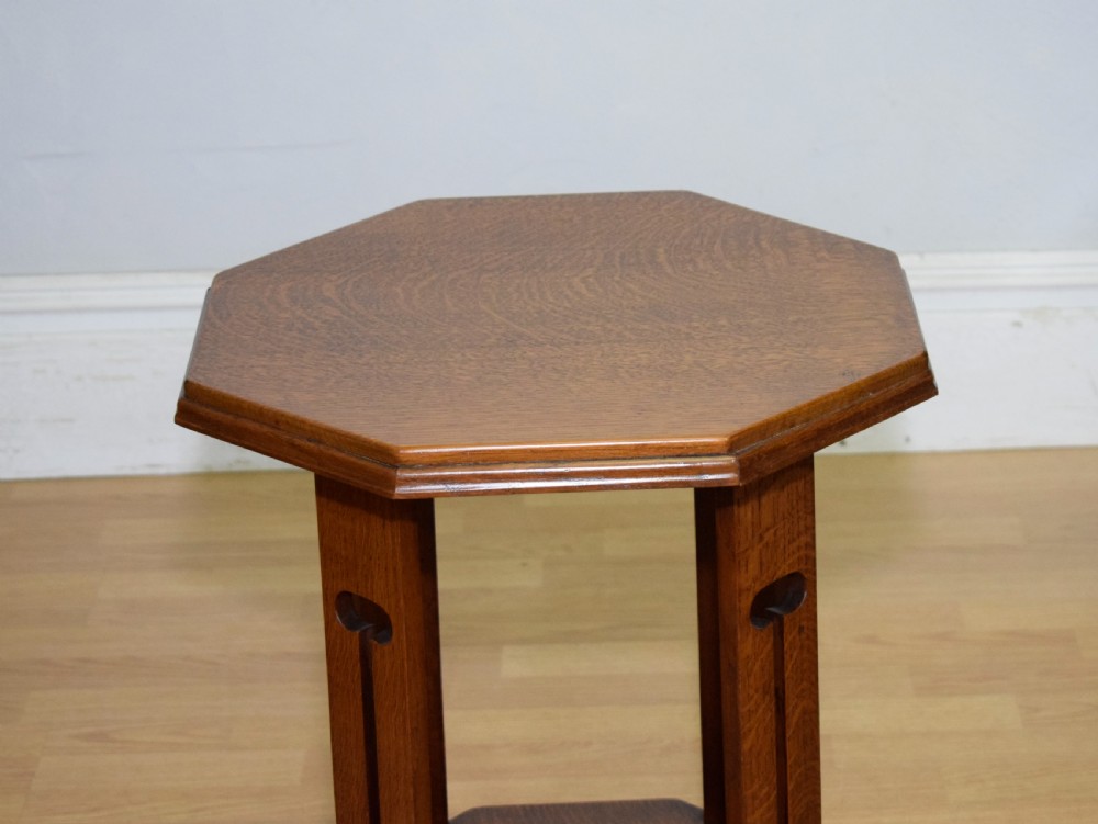 Arts & Crafts Oak Side Table View IX