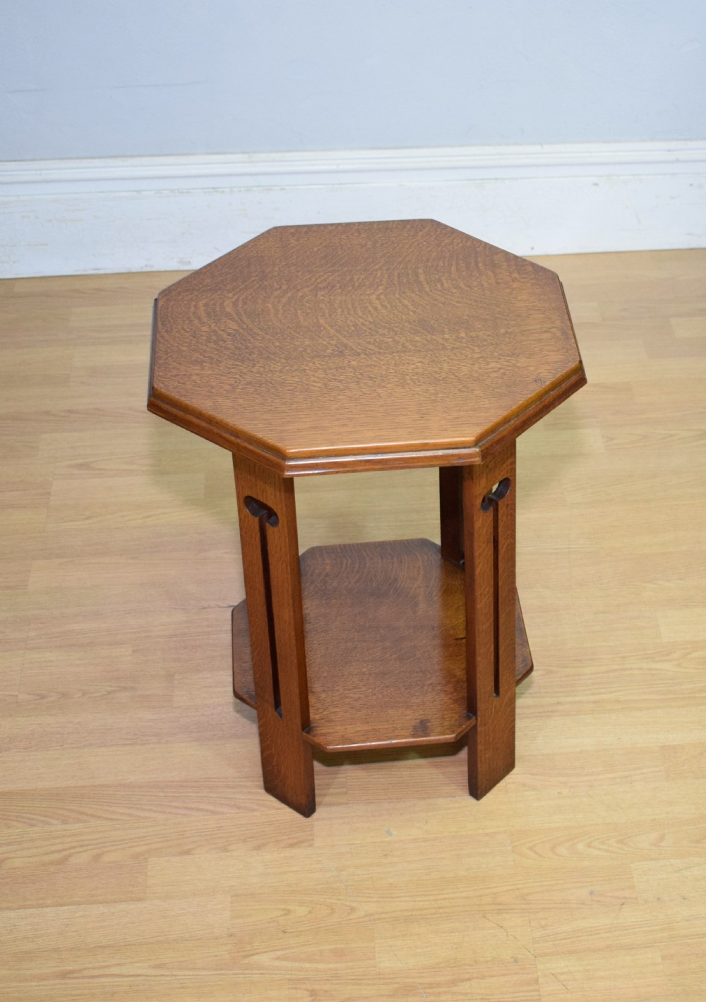 Arts & Crafts Oak Side Table View XI
