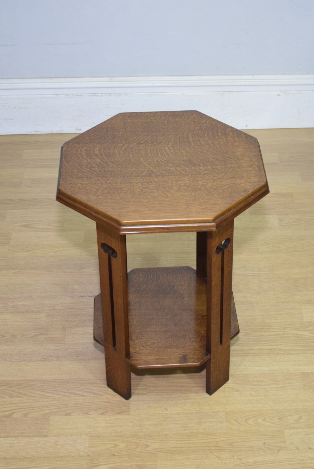 Arts & Crafts Oak Side Table View XII