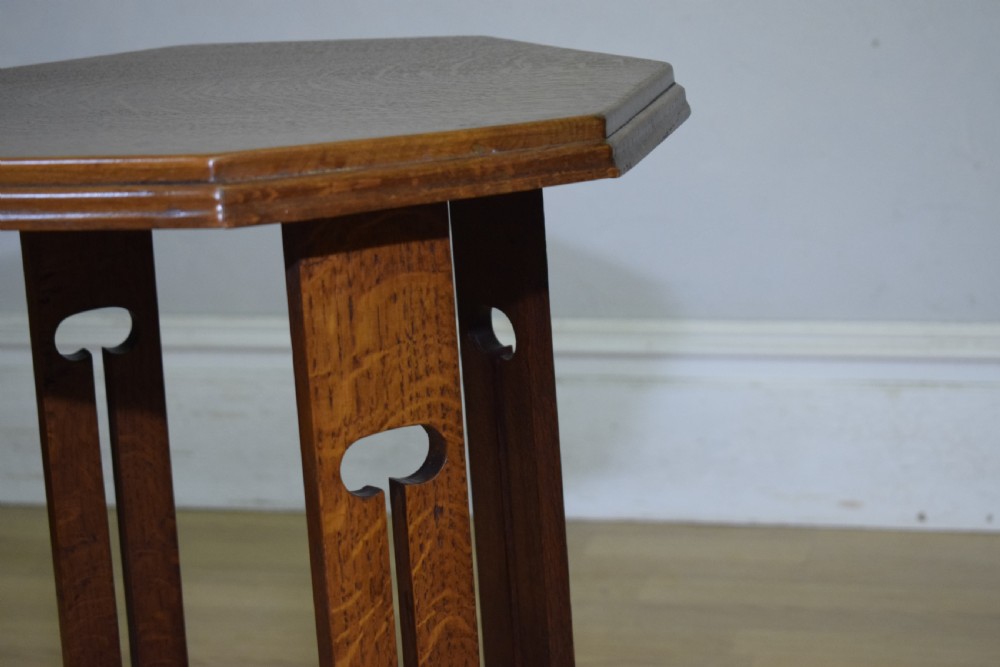 Arts & Crafts Oak Side Table View XV