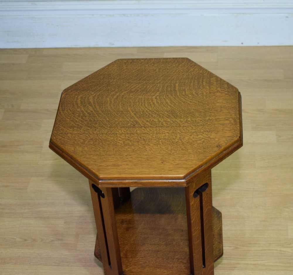 Arts & Crafts Oak Side Table View XVII