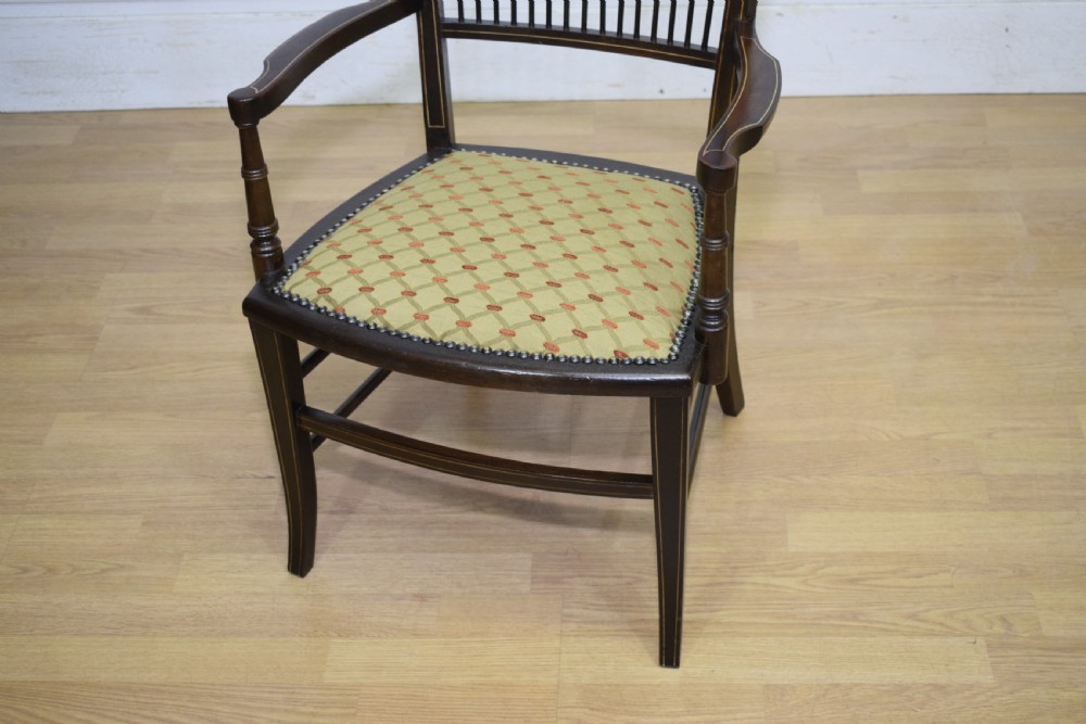 Edwardian Inlaid Armchair View V