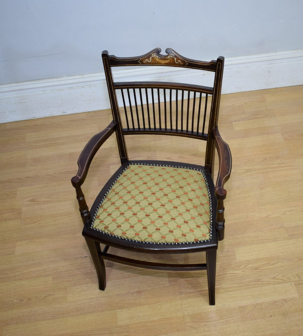 Edwardian Inlaid Armchair View VIII