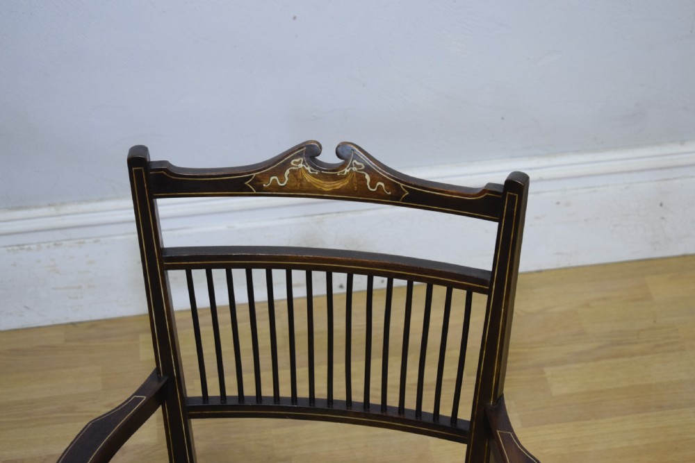 Edwardian Inlaid Armchair View X