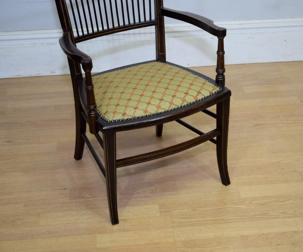 Edwardian Inlaid Armchair View XI