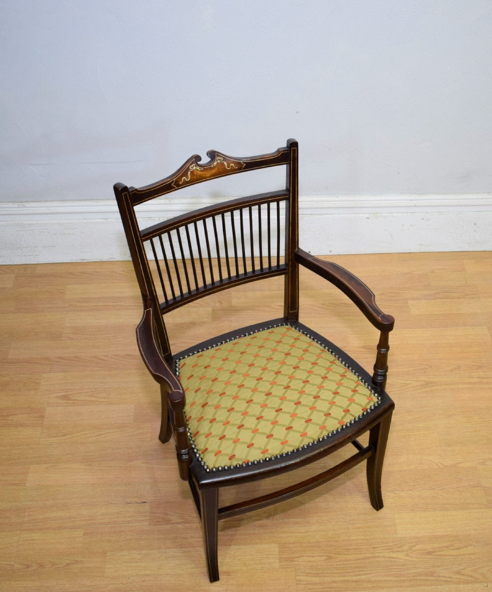 Edwardian Inlaid Armchair View XIII