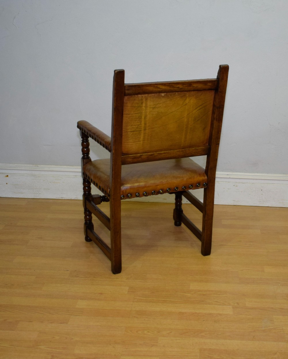 Early 20th Century Carved Oak Armchair View XV