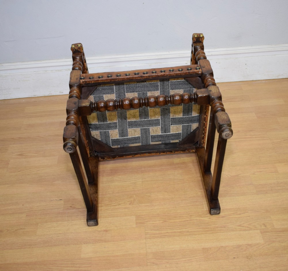 Early 20th Century Carved Oak Armchair View XVI