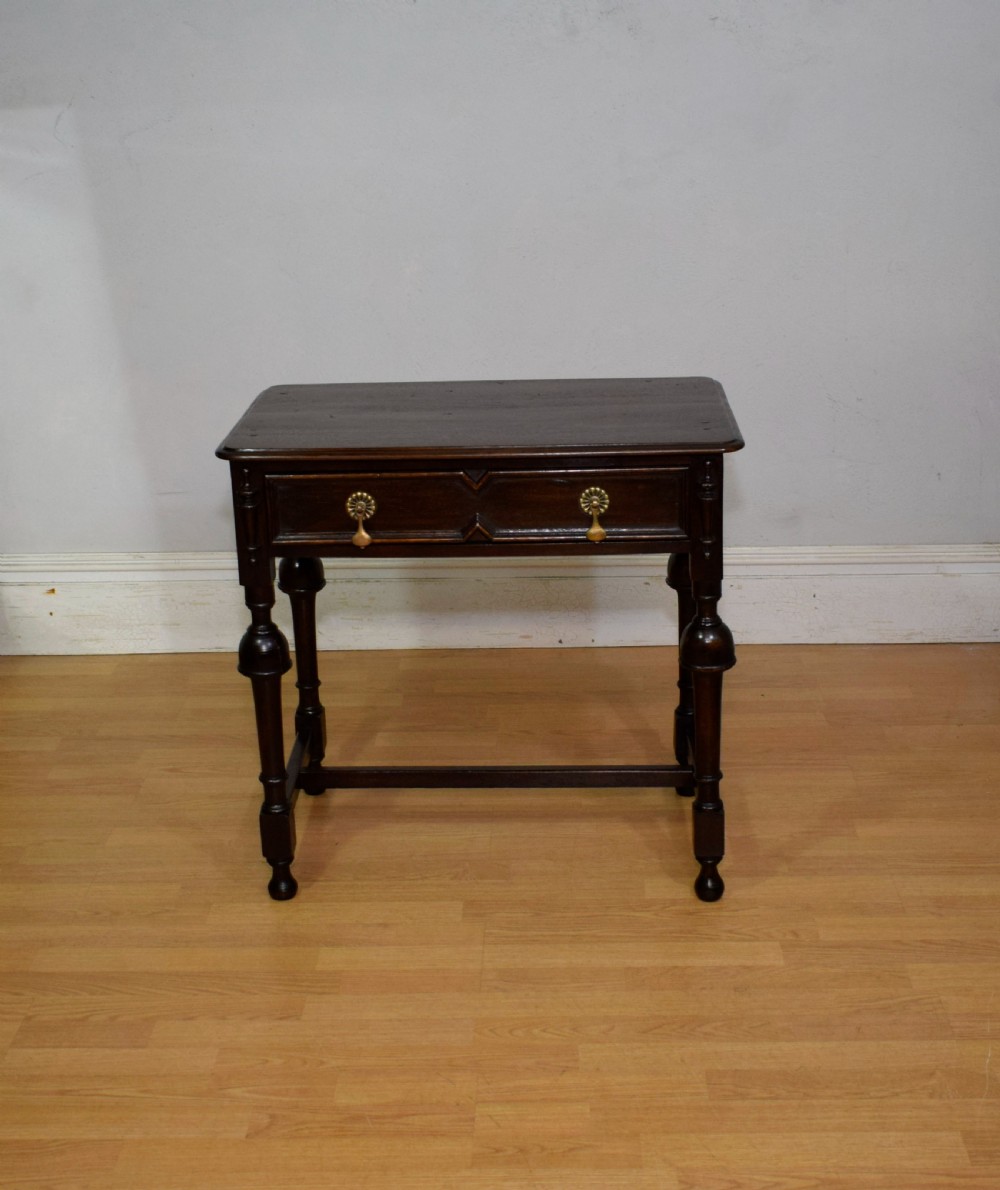 Early 20th Century Oak Jacobean Table View IV