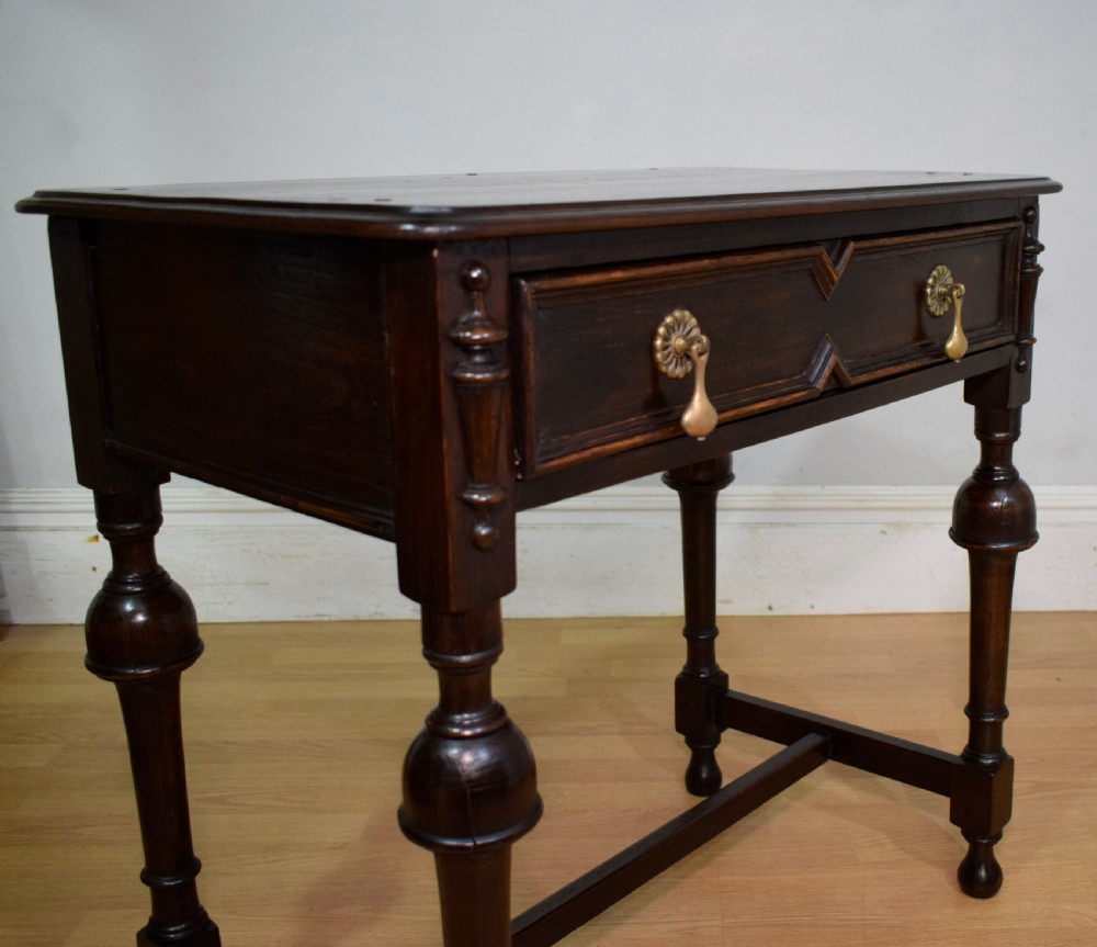 Early 20th Century Oak Jacobean Table View XII