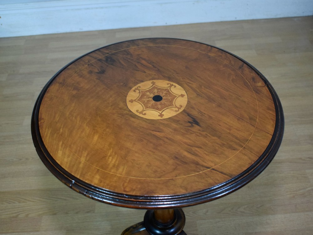 Victorian Walnut Tripod Table View XI