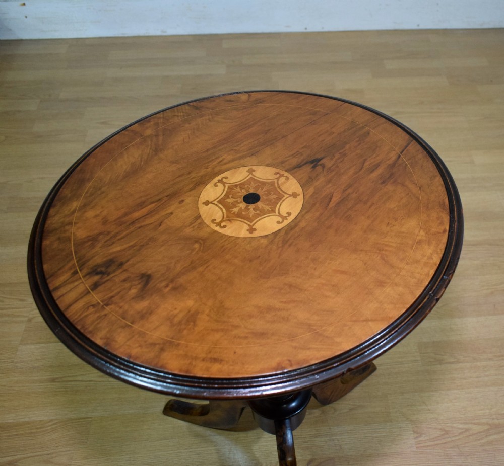Victorian Walnut Tripod Table View XII