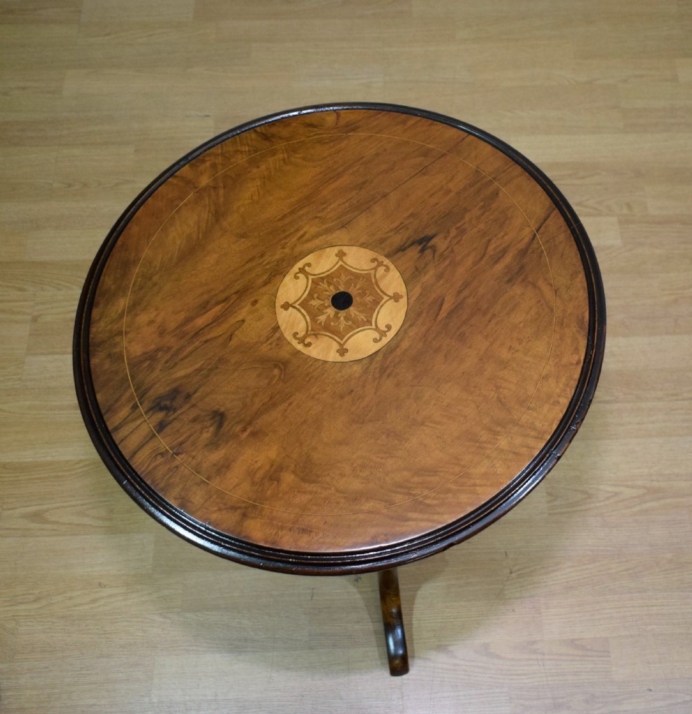 Victorian Walnut Tripod Table View XIII