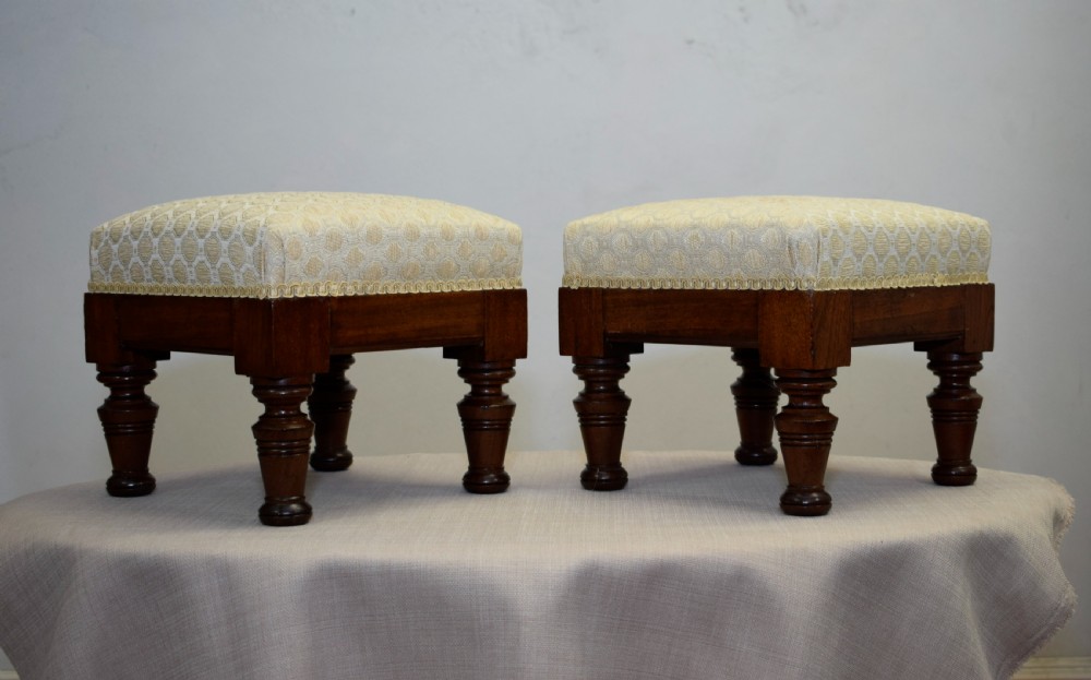 Pair of Edwardian Foot Stools View V