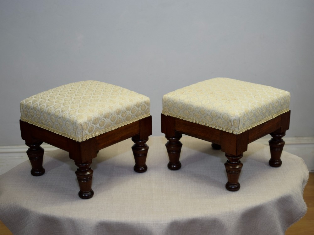 Pair of Edwardian Foot Stools View VII