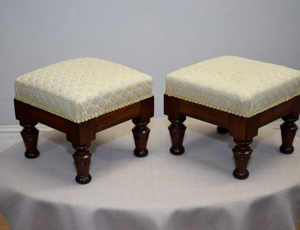 Pair of Edwardian Foot Stools View IX