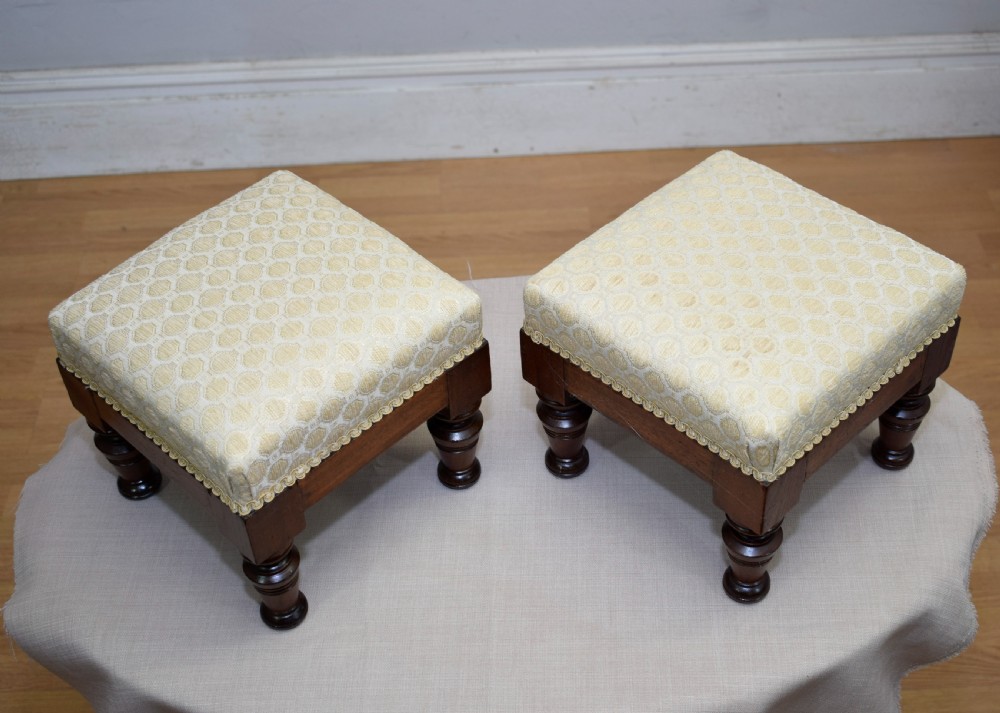 Pair of Edwardian Foot Stools View X