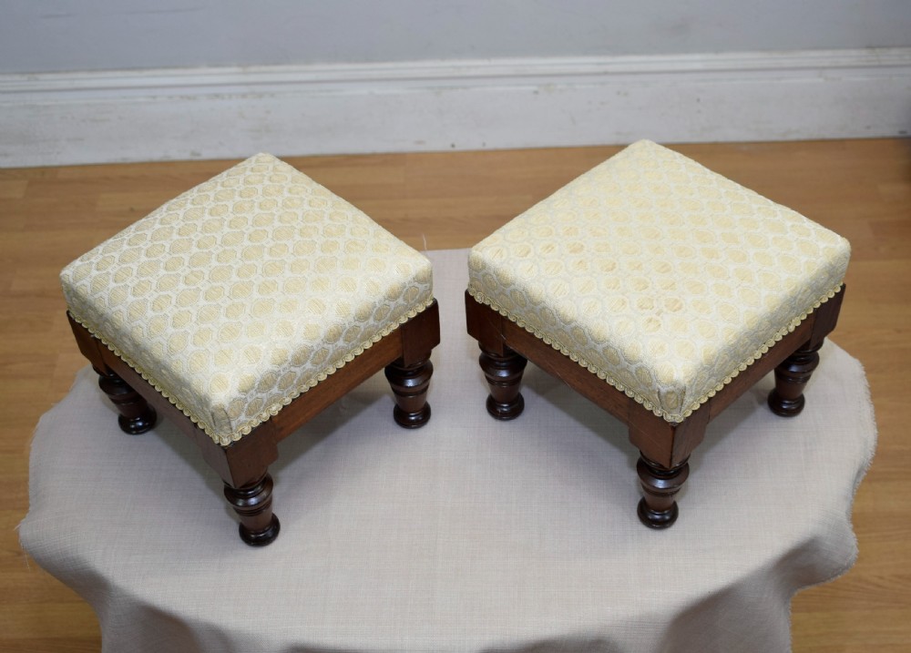 Pair of Edwardian Foot Stools View XI