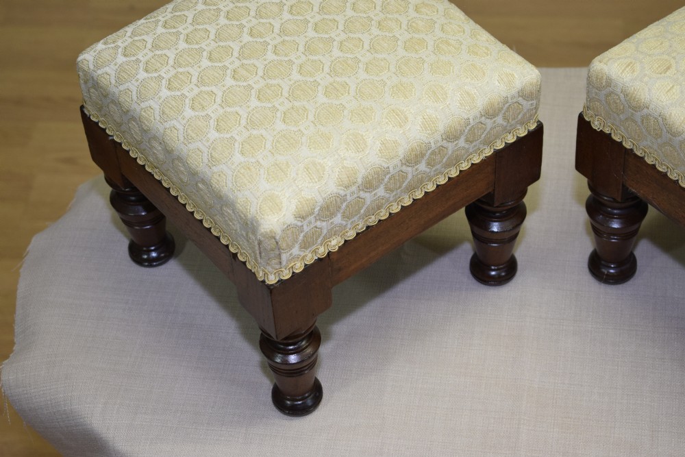 Pair of Edwardian Foot Stools View XII