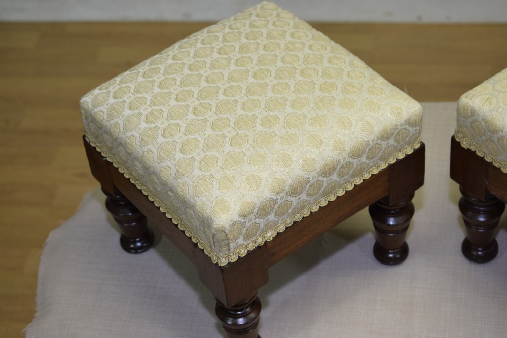 Pair of Edwardian Foot Stools View XV