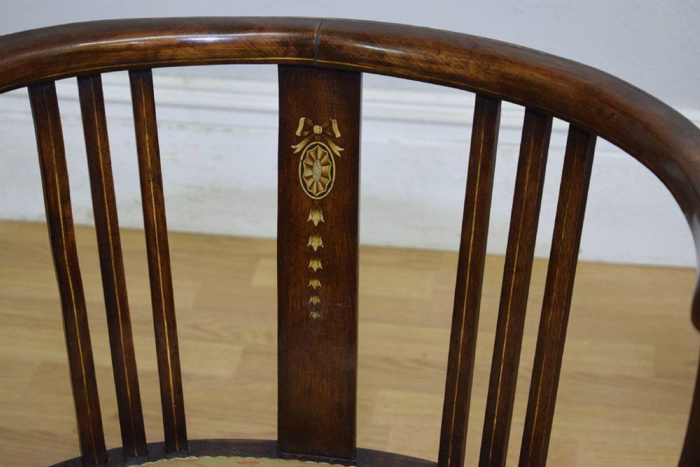 Edwardian Inlaid Tub Armchair View IV