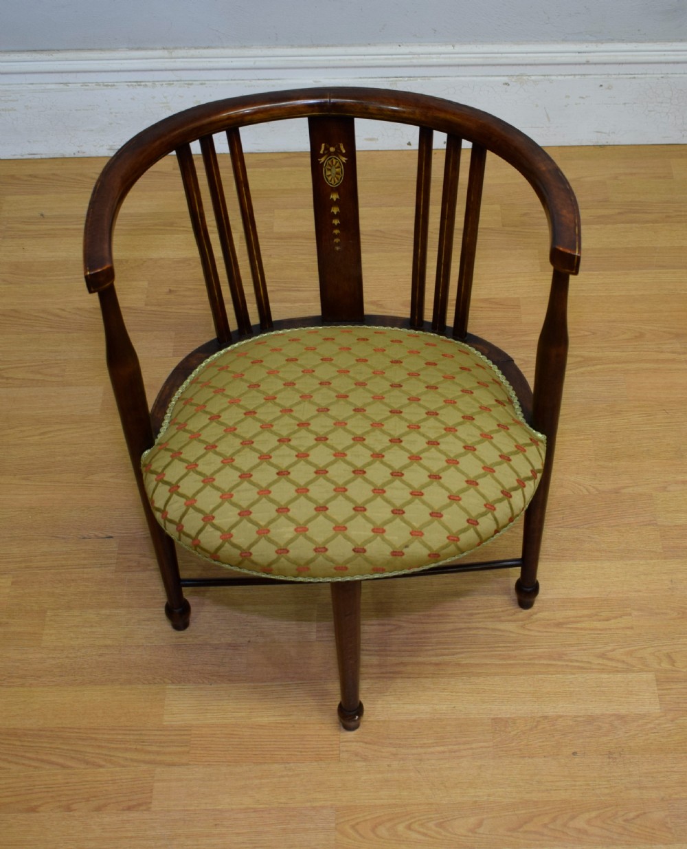 Edwardian Inlaid Tub Armchair View X