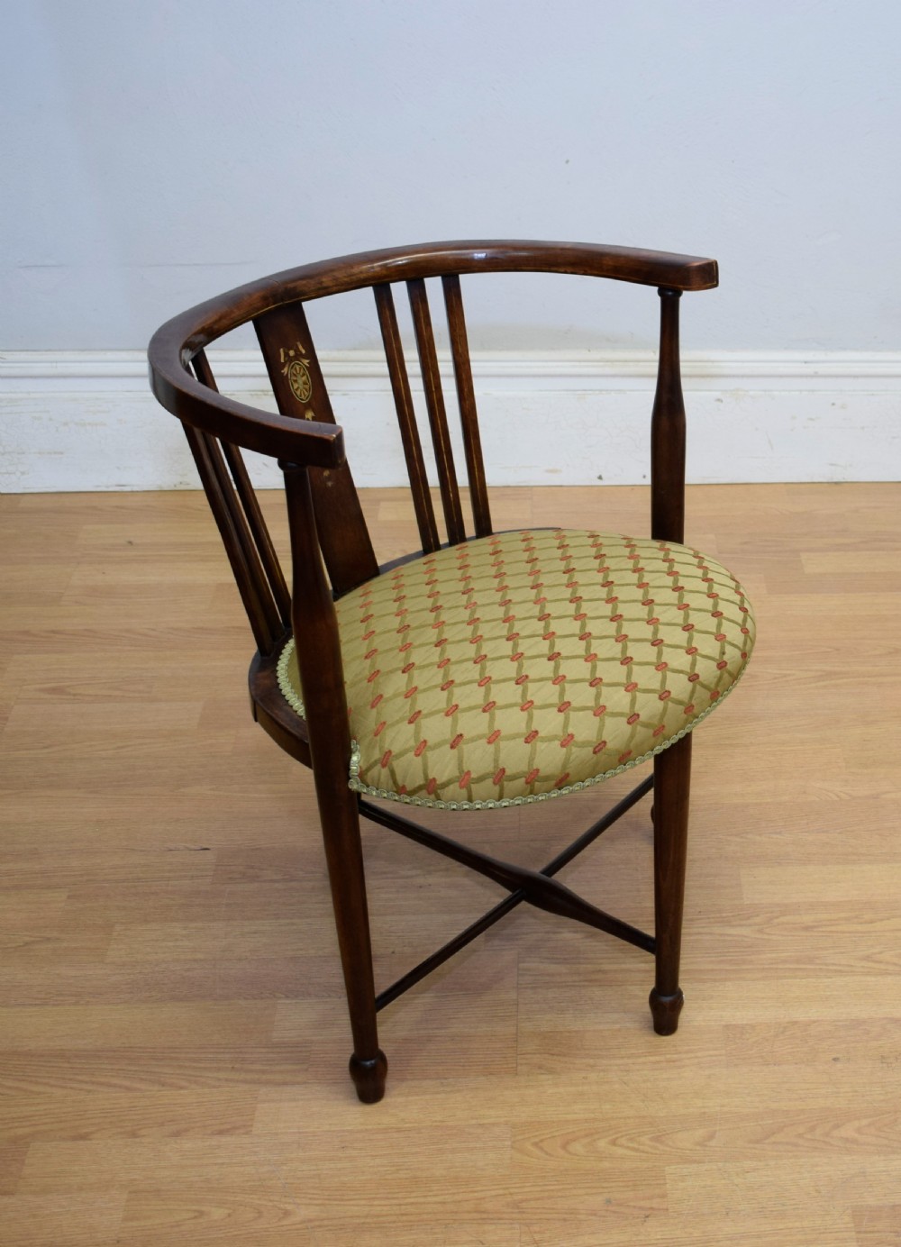 Edwardian Inlaid Tub Armchair View XI