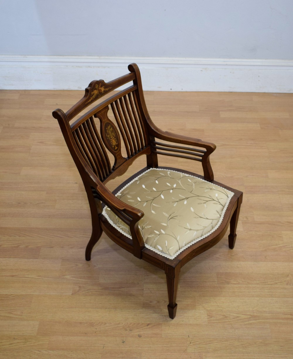 Mahogany Inlaid Bedroom Chair