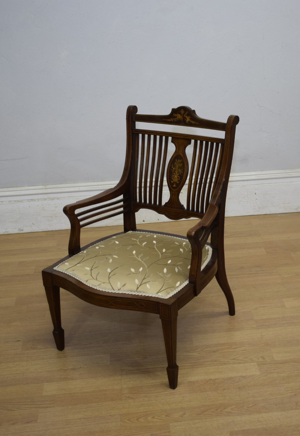 Mahogany Inlaid Bedroom Chair View II